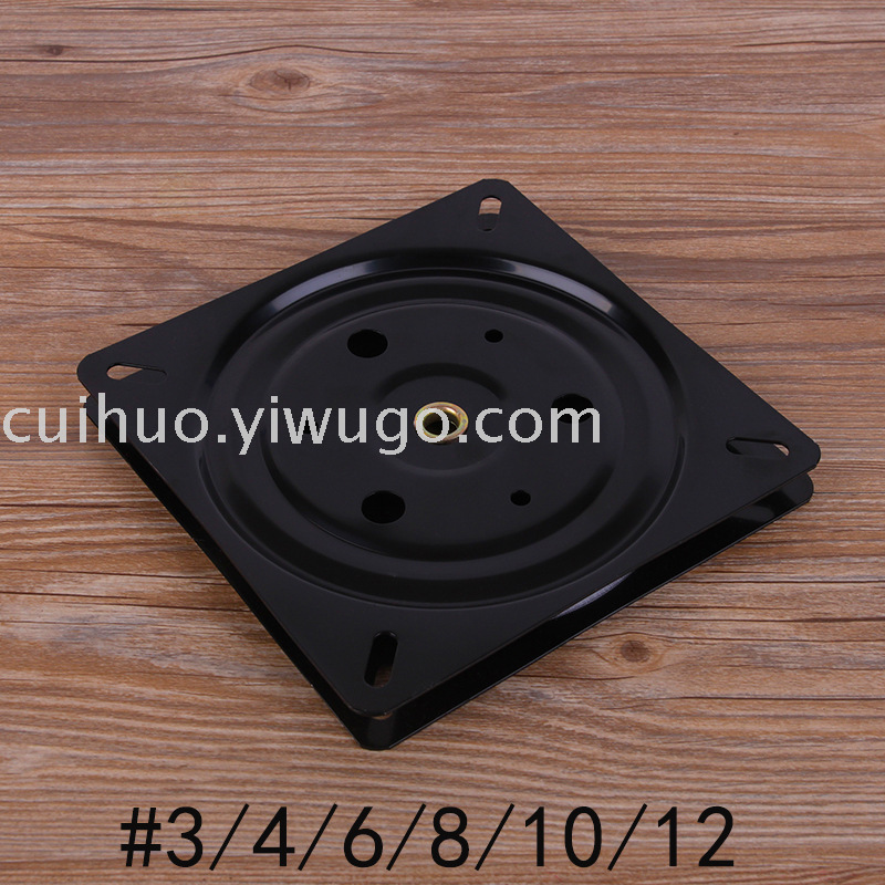 Thickened square painted iron turntable dining table, round table chairs, display stand, rotating hardware furniture turntable Item Picture