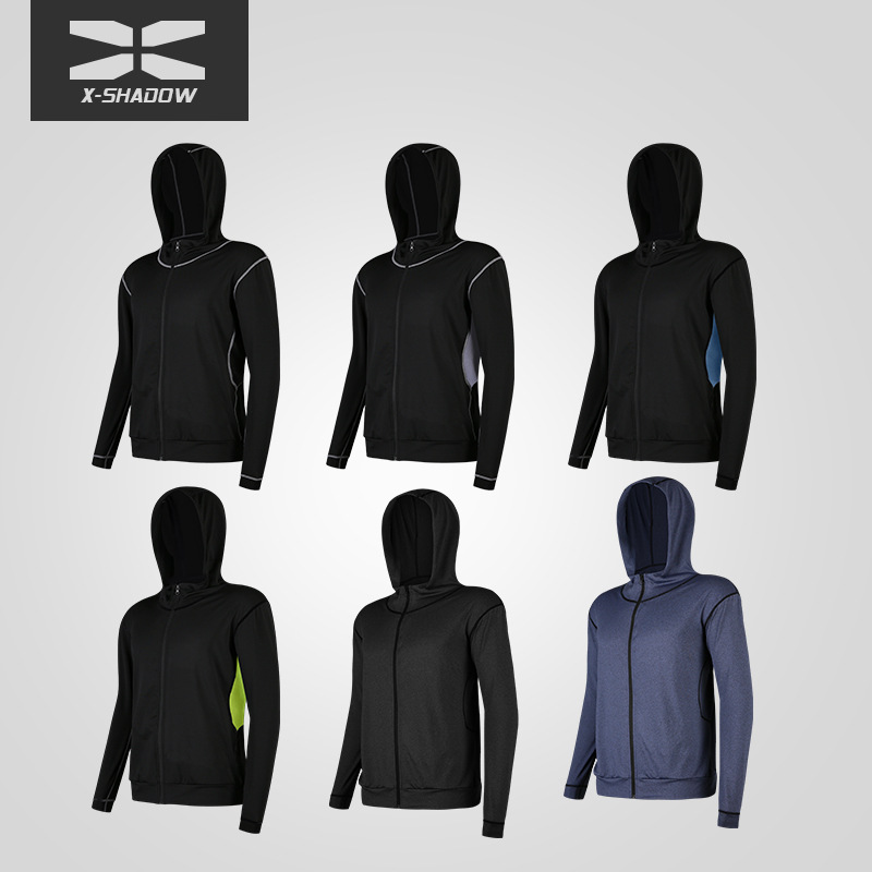 运动套装男跑步健身服外套短袖速干运动衣服拉链【可定制logo】
