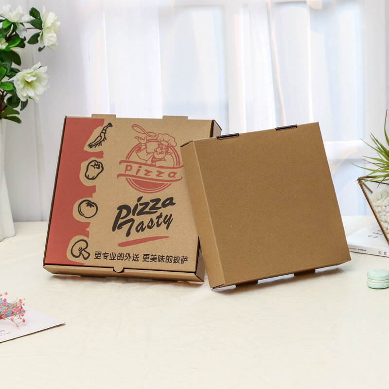 披萨盒子6 7 8 9 10 12寸保温现货空白瓦楞一次性pizza披萨盒定制