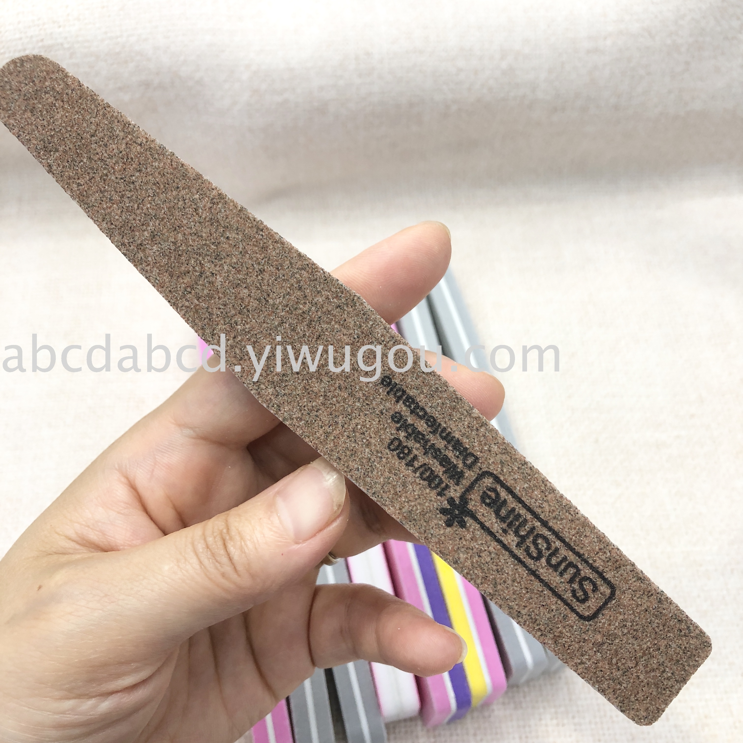 美甲海绵挫半月形指甲锉 打磨甲面修形 可定做印logo