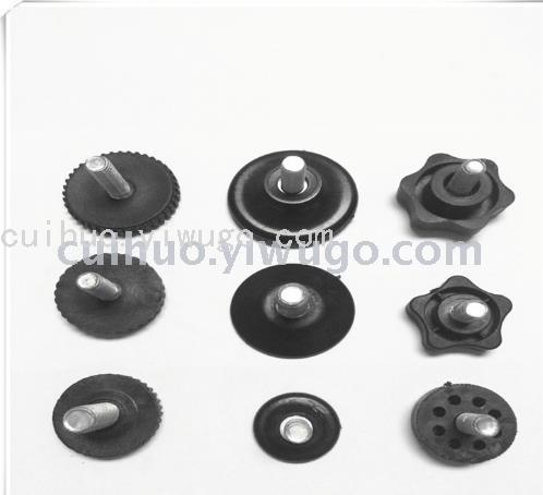 Direct sales handle screw adjustment feet, plum blossom knob adjustable feet, hand-tightened screws, plastic foot pads can be customized Specification image
