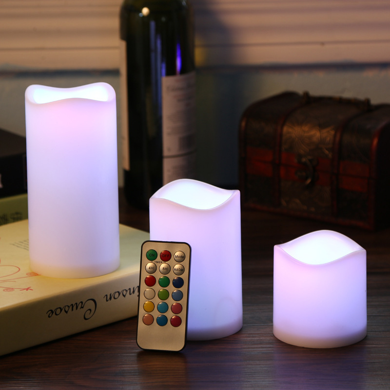 Creative led electronic candle lamp simulation 18-key intelligent remote control candle decorative handicraft display item