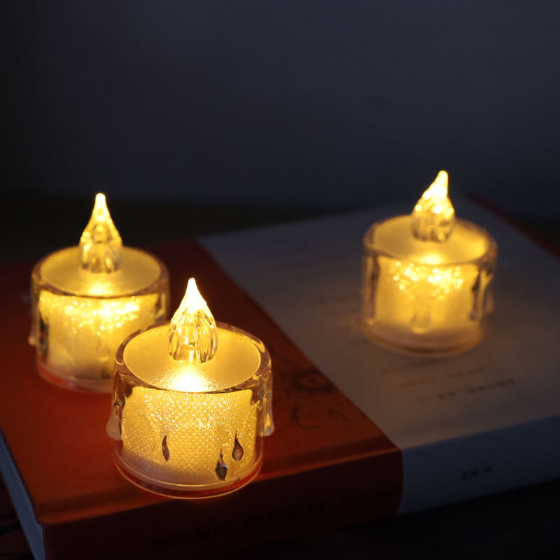 LED electronic candles, transparent shells, tea wax, smokeless tea wax, tearful tea wax, decorative handicrafts and ornaments details Picture