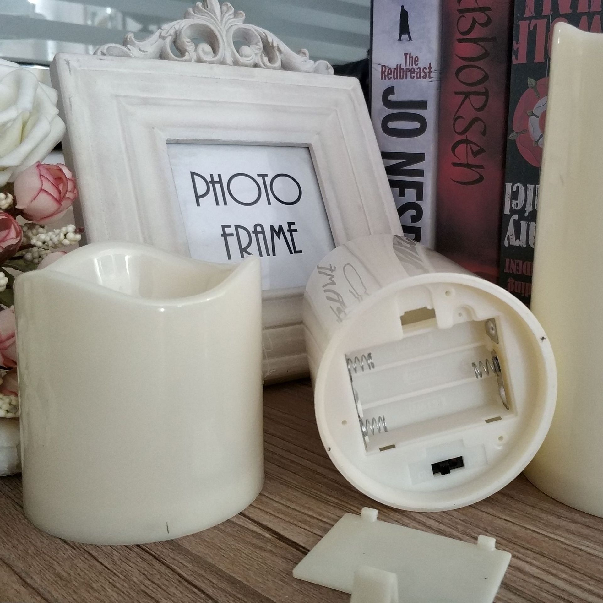 Creative led electronic candle lamp simulation 18-key intelligent remote control candle decorative handicraft display item Specification image