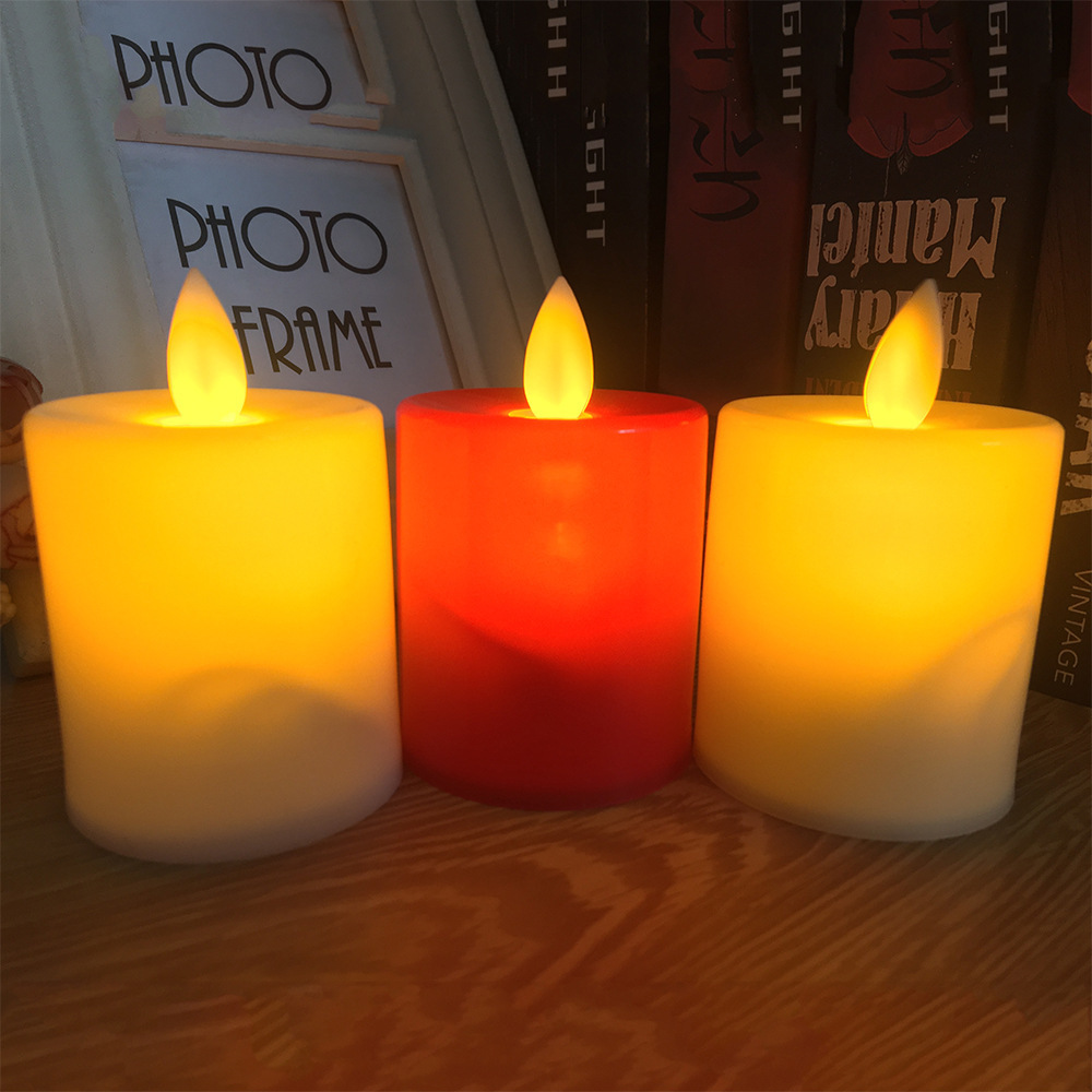 Swinging flat-mouthed simulation led candles, electronic candle lamps, decorative handicrafts and ornaments