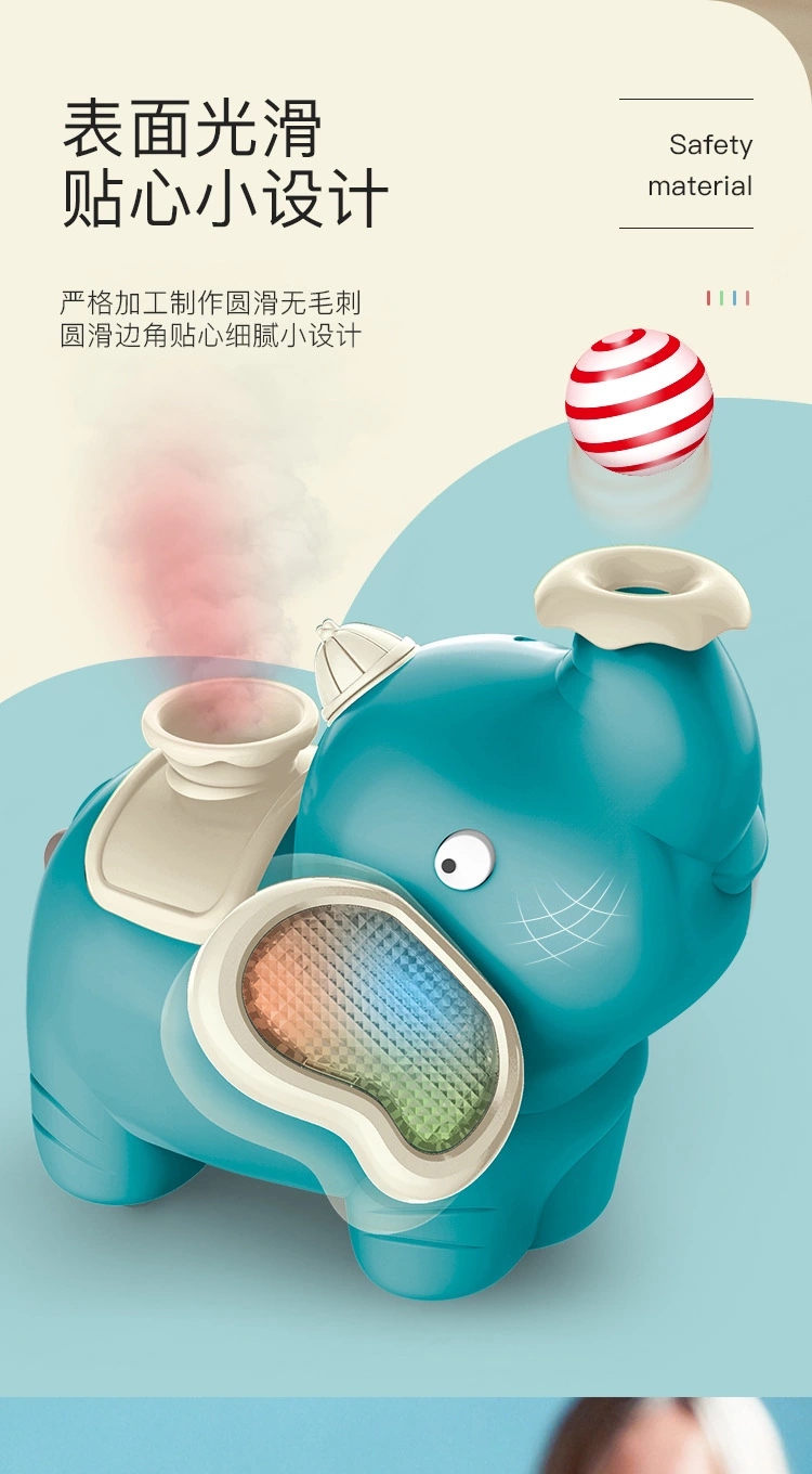 Children's cute and fun spray, little elephant blow ball, baby toys, boys and girls, all kinds of walking toys with music and lights details Picture
