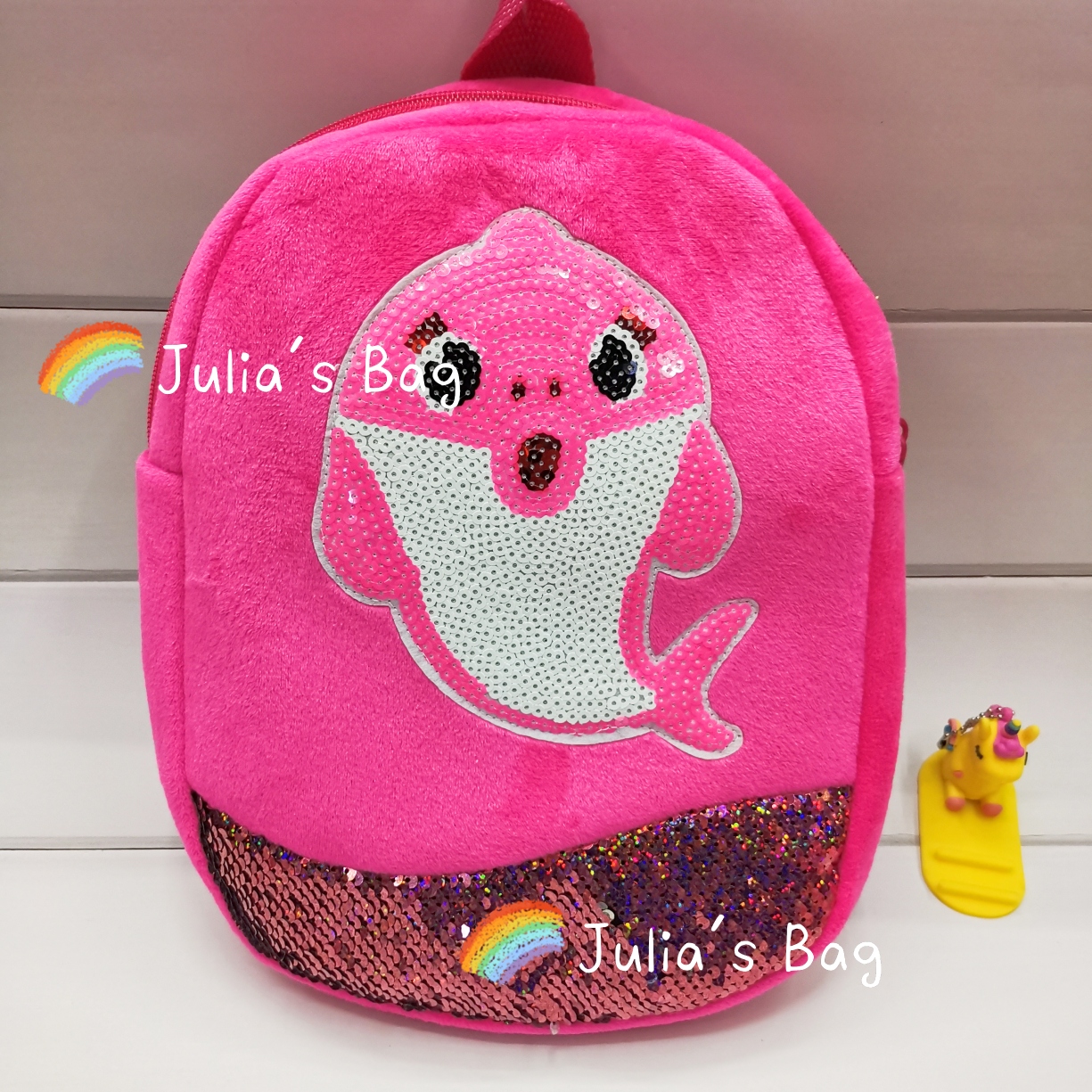 Baby shark bag cartoon backpack plush toy bag; Plush bag; Plush toys thumbnail