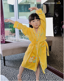 Cartoon baby children's bathrobe Boy Boy Girl Princess Cotton absorbent towel material bathrobe bath bathrobe