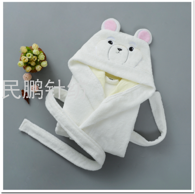 Cartoon baby children's bathrobe Boy Boy Girl Princess Cotton absorbent towel material bathrobe bath bathrobe