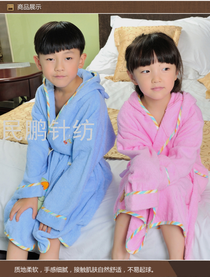 Cartoon baby children's bathrobe Boy Boy Girl Princess Cotton absorbent towel material bathrobe bath bathrobe