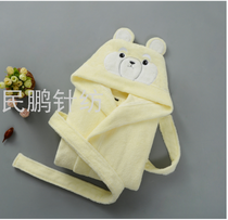 Cartoon baby children's bathrobe Boy Boy Girl Princess Cotton absorbent towel material bathrobe bath bathrobe