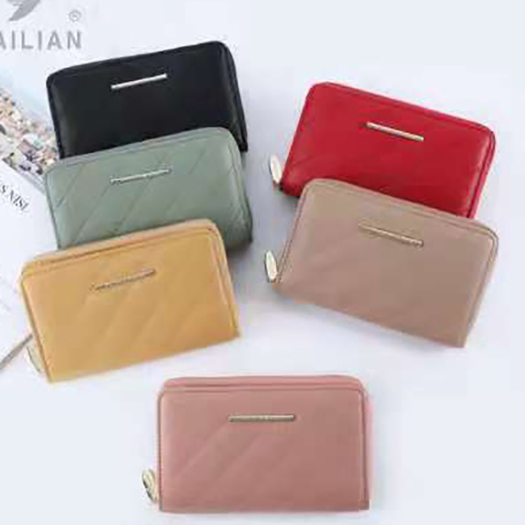 T2701-027 small wallet female short small wallet clip zipper student zero wallet