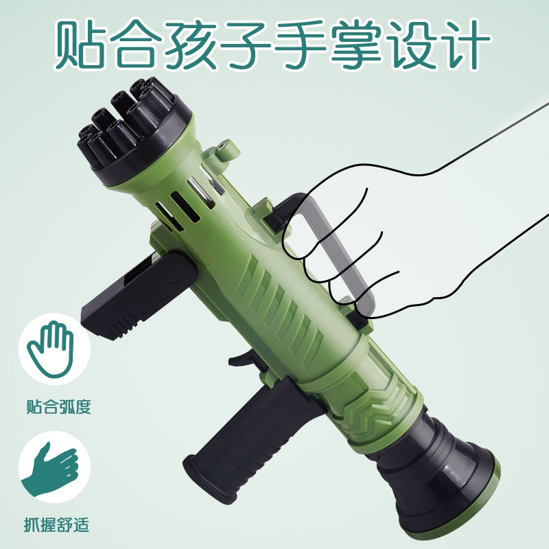 The new rocket barrel bubble gun, fully automatic multi-hole bubble-blowing toy, outdoor children's fan bubble machine is selling well details Picture