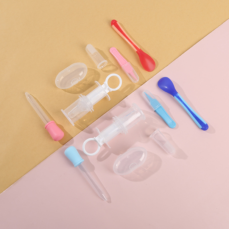 Wholesale baby care six-piece set, dropper feeder, temperature-sensing spoon set, infant care tool six-piece set details Picture