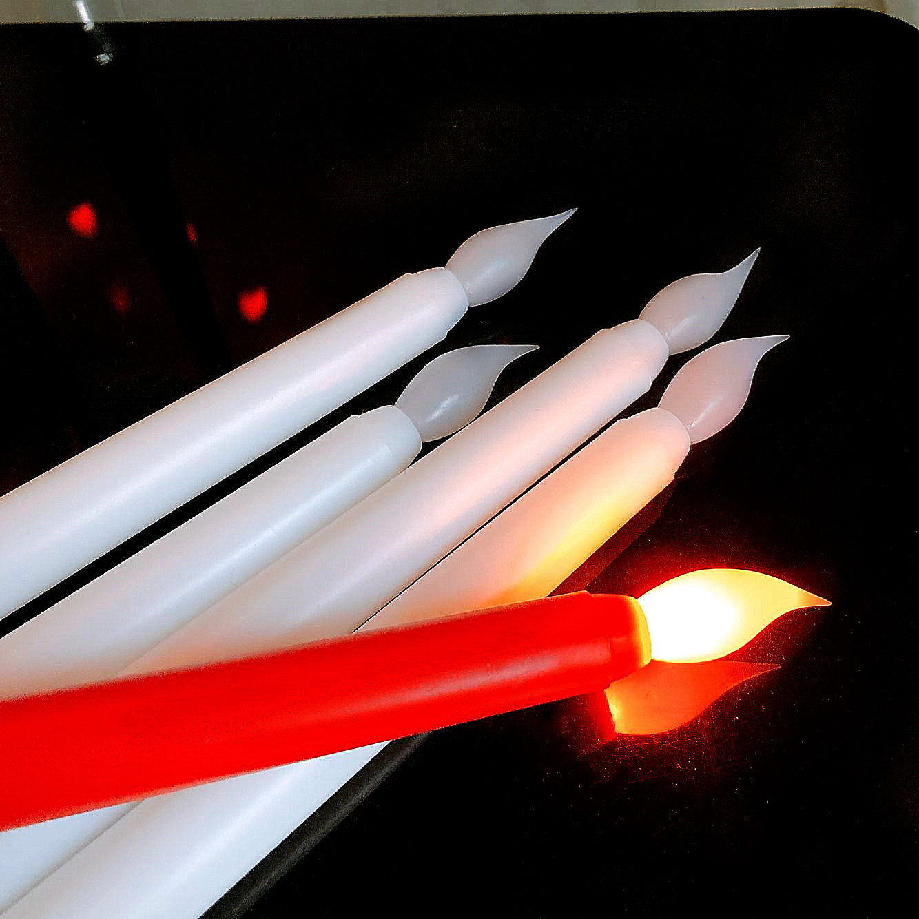 LED long pole wax 28CM electronic candle lamp decorative handicrafts and ornaments Specification image