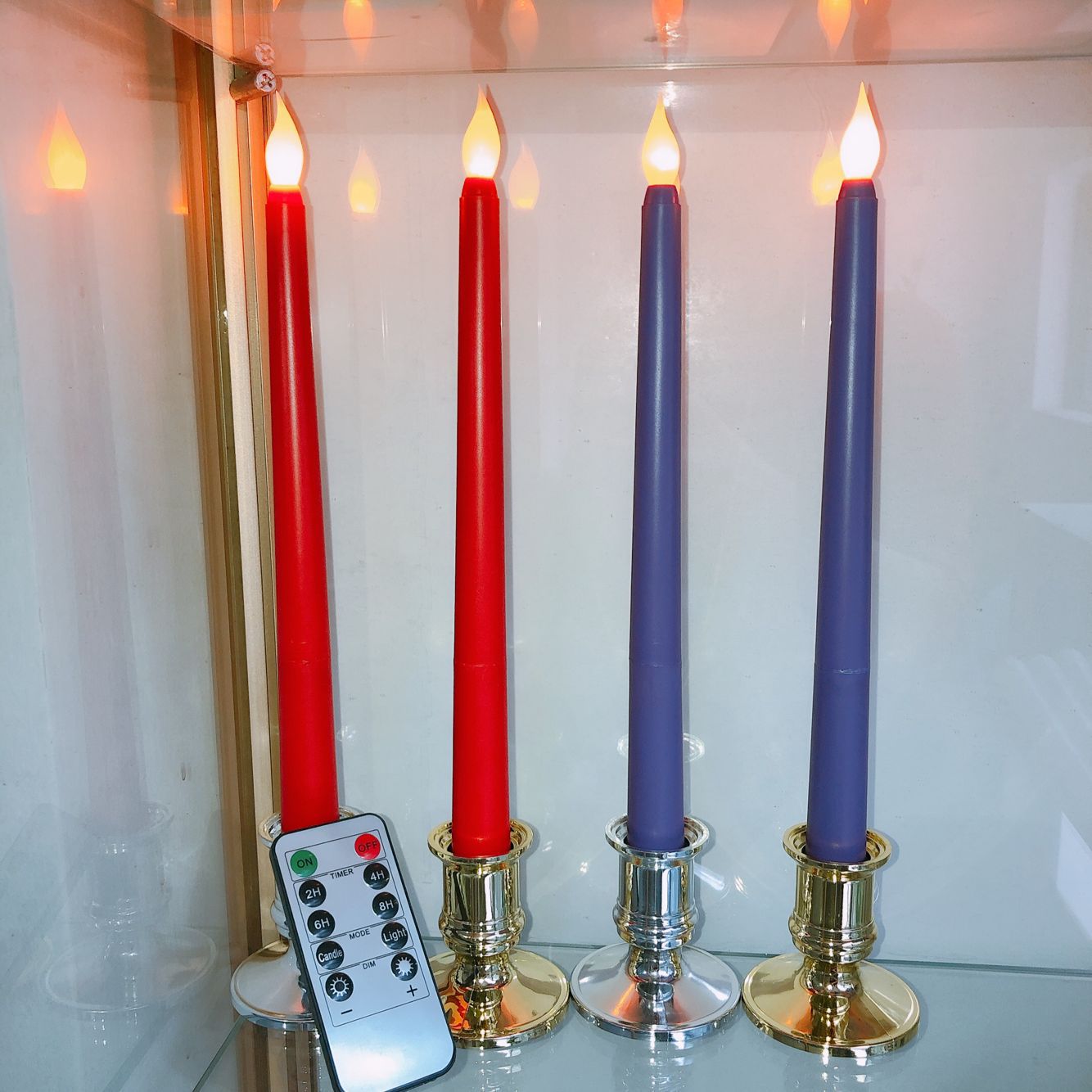 LED long pole wax 28CM electronic candle lamp decorative handicrafts and ornaments