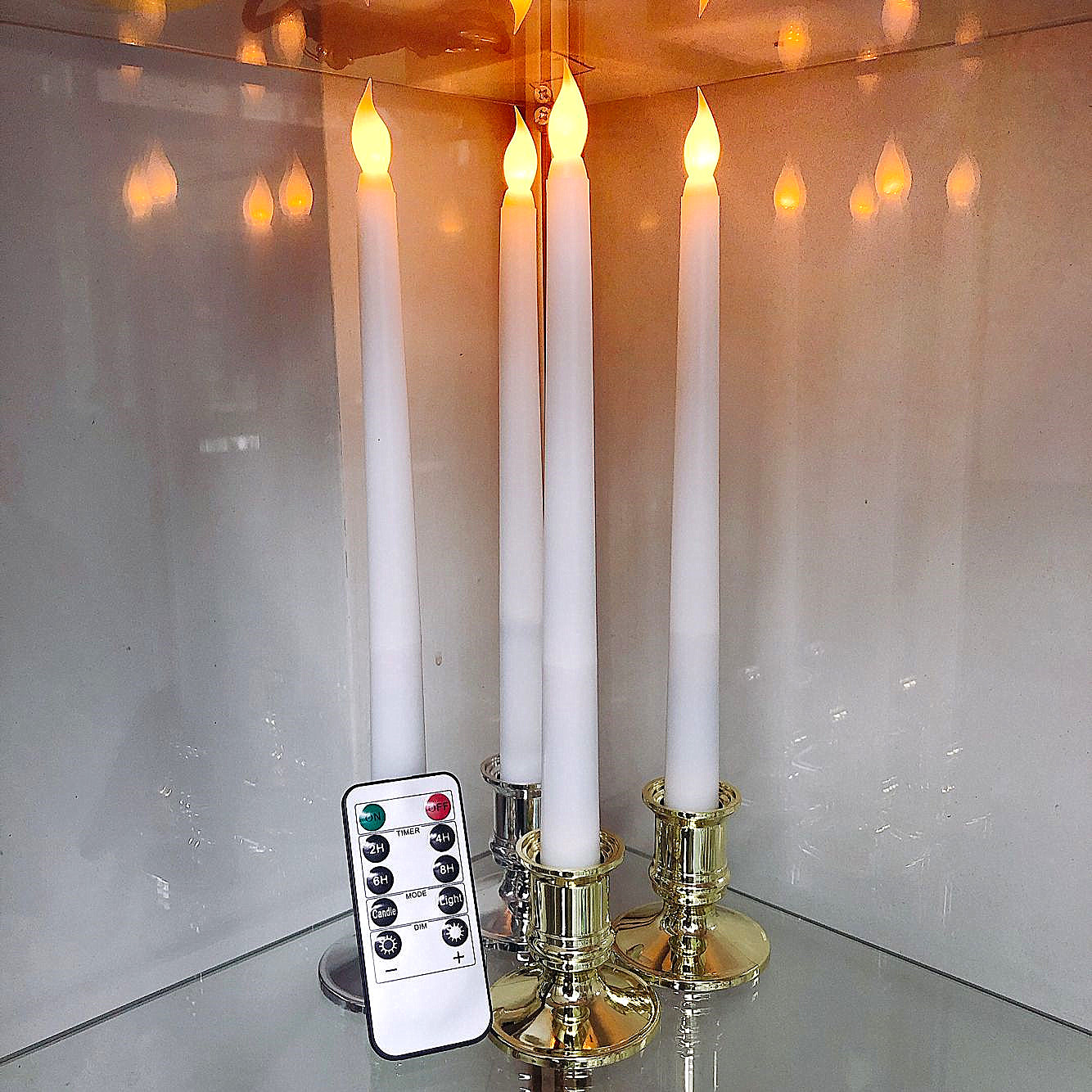 LED long pole wax 28CM electronic candle lamp decorative handicrafts and ornaments details Picture