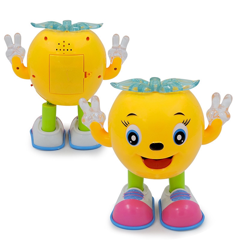 The third generation of Dancing Little Apple can sing, walk, dance, light and music, and is an educational toy for infants and children. Wholesale Specification drawing