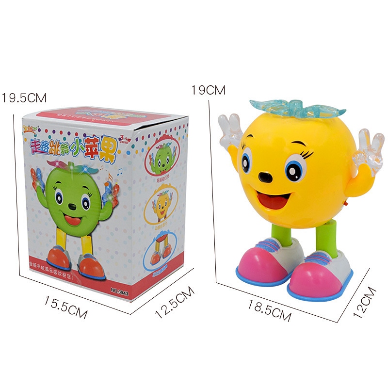 The third generation of Dancing Little Apple can sing, walk, dance, light and music, and is an educational toy for infants and children. Wholesale Item Picture