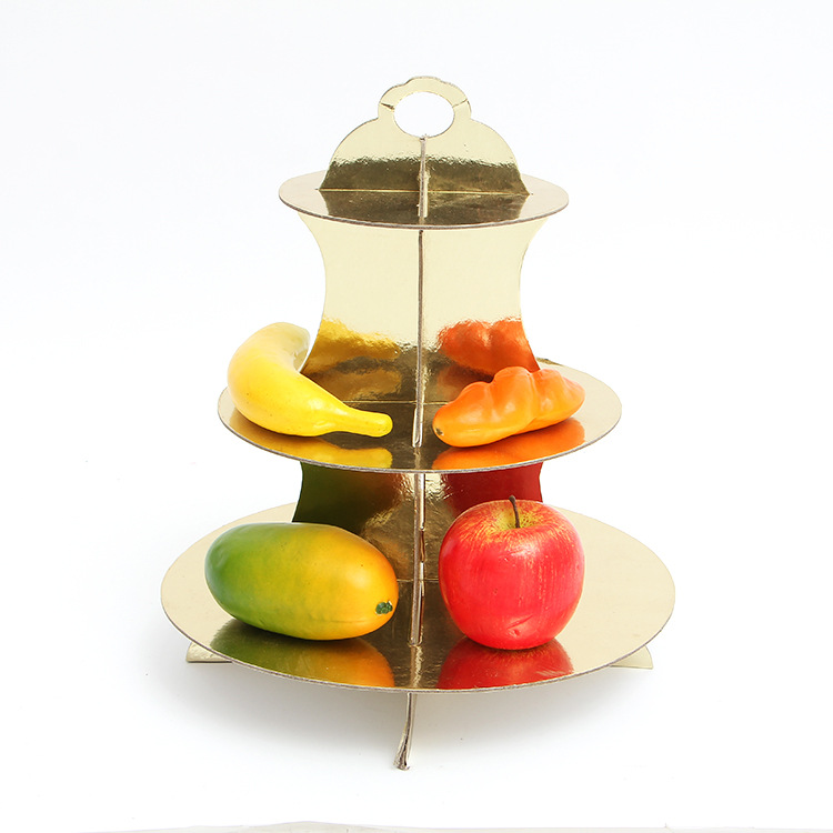 Party dress up cake set up shelf disposable snack stand Decorate cake stand put out paper decorations thumbnail