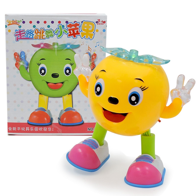 The third generation of Dancing Little Apple can sing, walk, dance, light and music, and is an educational toy for infants and children. Wholesale details Picture