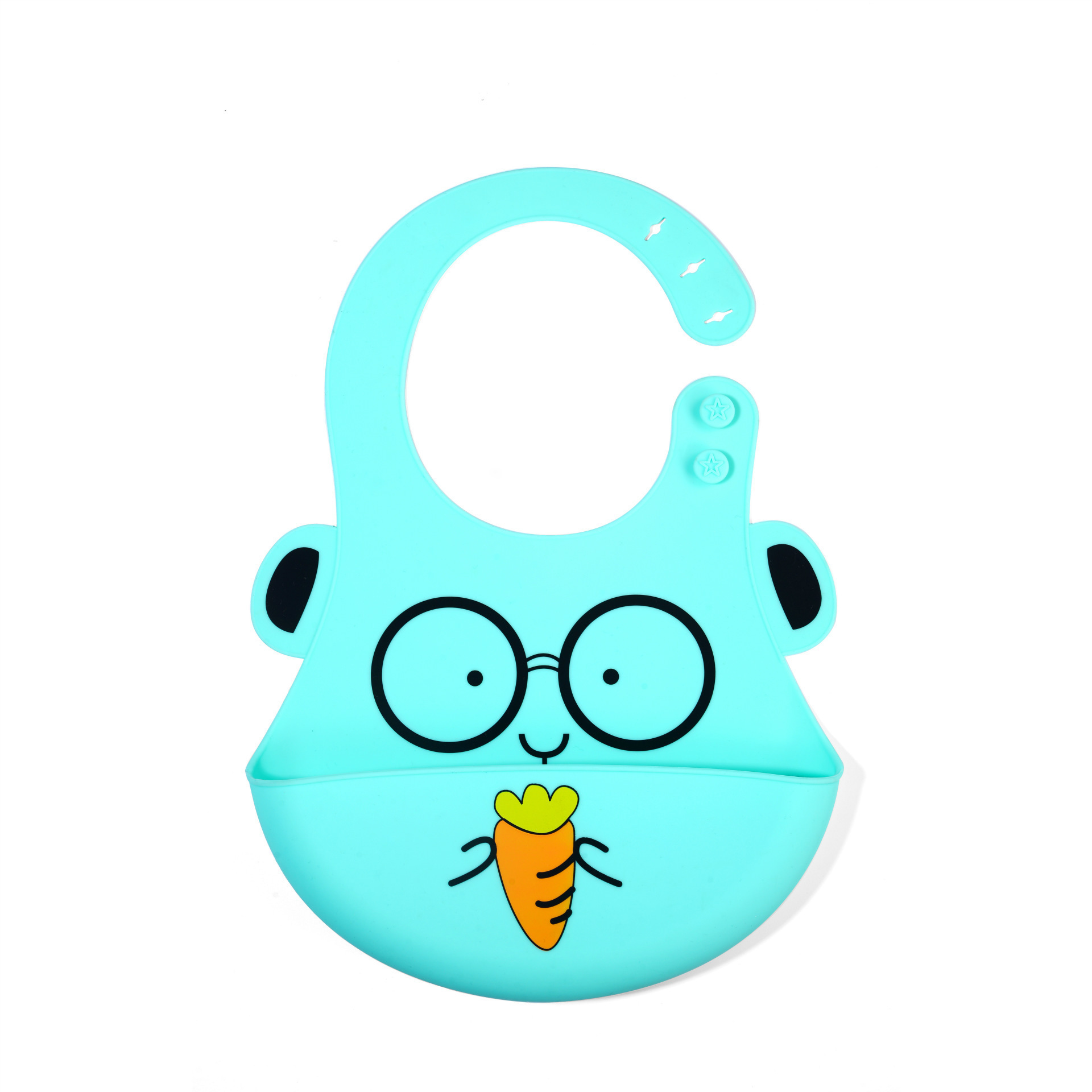 Foshan Source Factory customizes food-grade baby silicone bibs, saliva wipes and creative cartoon baby food bags Item Picture