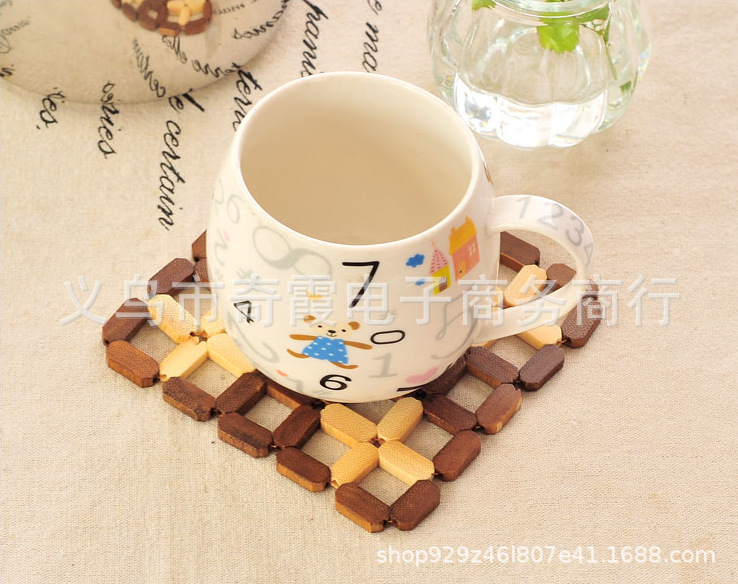 Bamboo placemats, heat insulation pads, square tableware, plates, table MATS, plate MATS, anti-heat pads, pot MATS, bowl MATS, table MATS Specification image