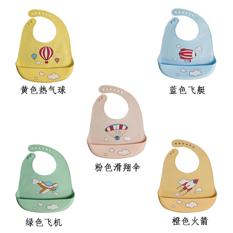 The new Sky no-wash, waterproof and dirt-resistant baby food-grade silicone bib, baby bib and saliva towel from the source factory