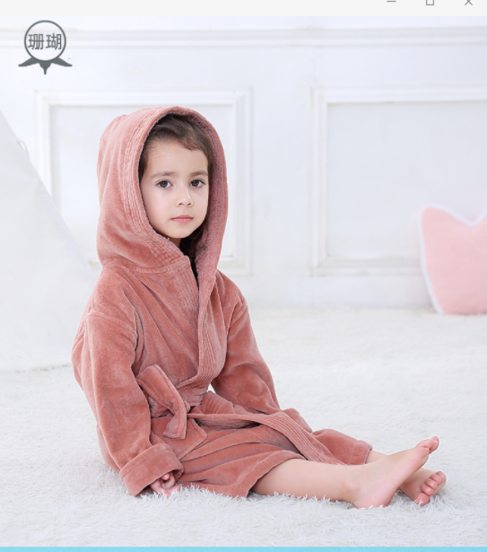 Albornoz infantil categoría A algodón cortante toalla material engrosado con capucha para niños y niñas albornoz absorbente toalla de baño usable cuatro estaciones Specification image