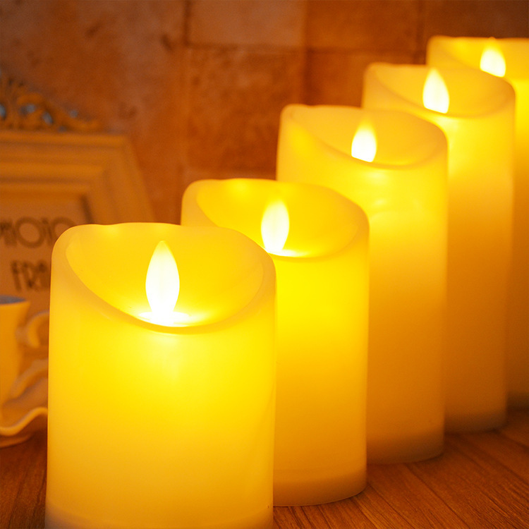 Thick led electronic candle lamp, smooth surface simulation swinging candle decorative handicrafts and ornaments Specification image