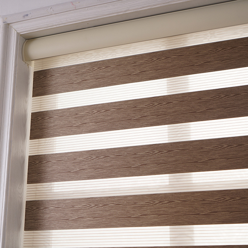 Full shading wood jacquard soft curtain custom shutter curtain office bedroom bathroom double day and night curtain rolling curtain Application Scenario