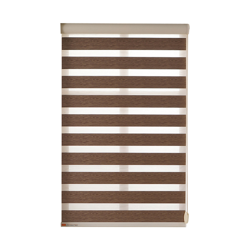 Full shading wood jacquard soft curtain custom shutter curtain office bedroom bathroom double day and night curtain rolling curtain Item Picture