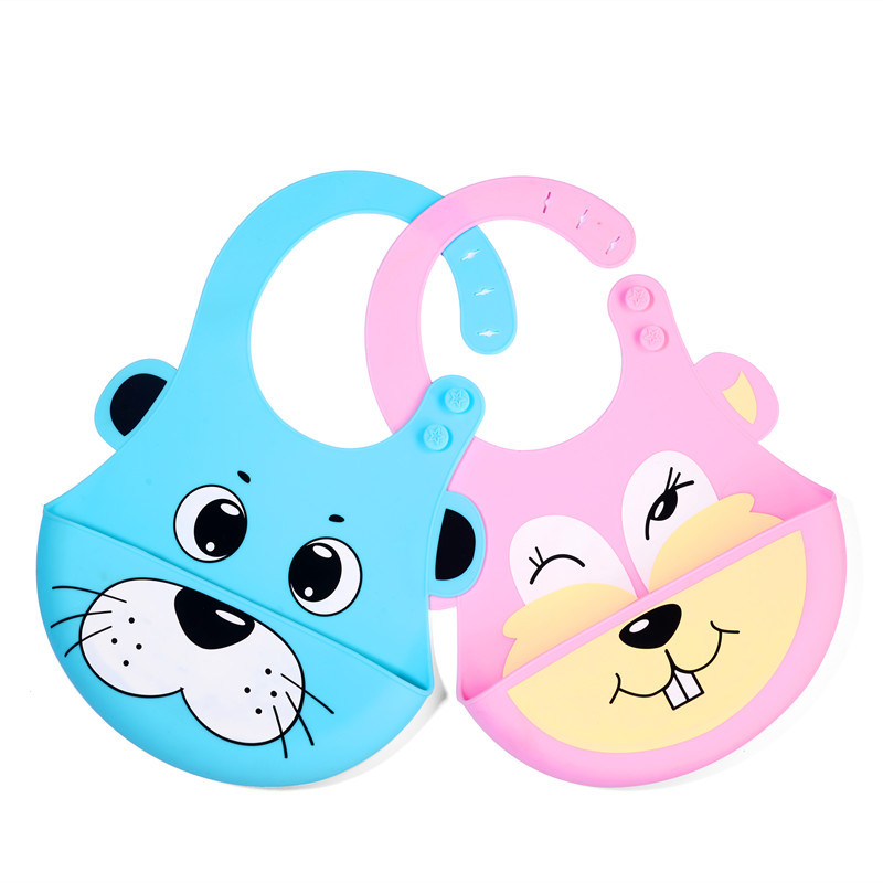 Foshan Source Factory customizes food-grade baby silicone bibs, saliva wipes and creative cartoon baby food bags details Picture
