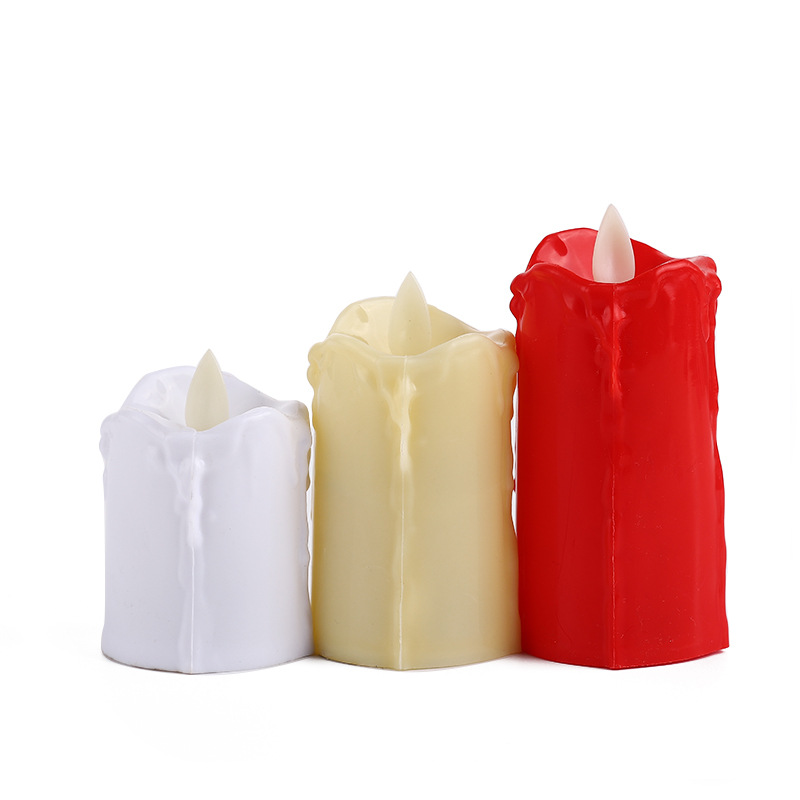 Plastic simulation candle lamp, led electronic candle, swinging teardrop surface decorative handicraft and display piece Item Picture