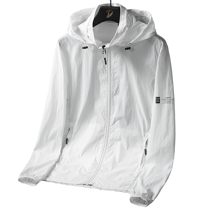 Men's 2021 summer new ice silk sun-protective clothing, ultra-thin breathable jacket, outdoor sun-protective clothing, trendy jacket Item Picture