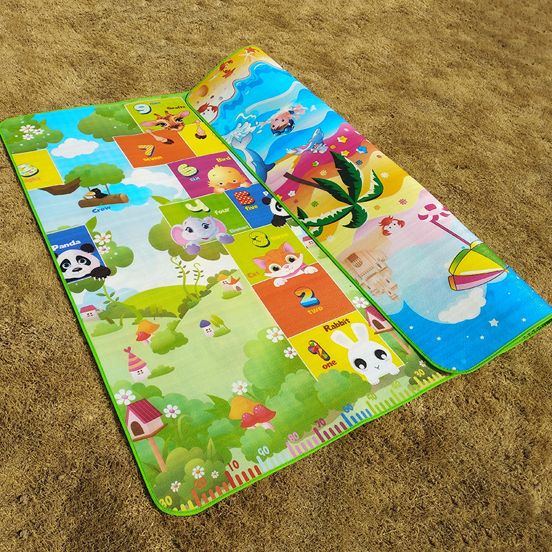 双面加厚可折叠爬行垫爬爬垫客厅游戏垫拼接泡沫爬爬垫防水隔潮垫