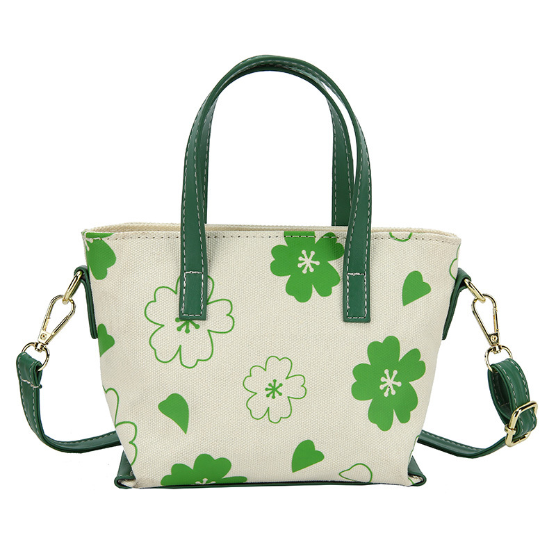 The popular canvas small bag for summer 2021, a fresh and cute Japanese-style soft girl, is a trendy hand-carry and crossbody small square bag Item Picture