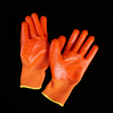 加绒保暖绒里手套加厚毛圈PVC 冬季保暖挂胶手套防滑耐磨手套