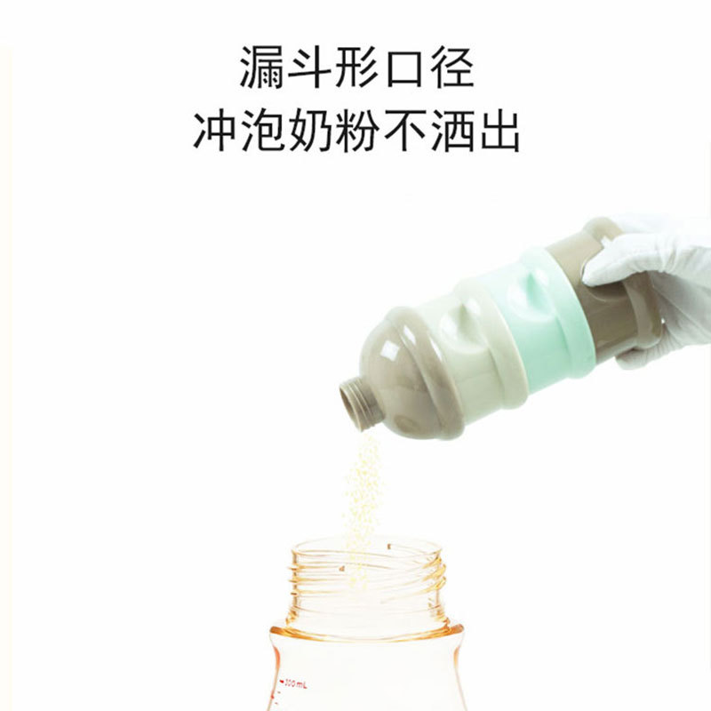 Portable baby milk powder boxes for going out, compartments for storage, sealed cans, baby rice porridge, complementary foods, rice cereal, and milk powder compartments Item Picture