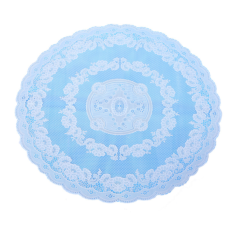The manufacturer's new PVC hollowed-out laminated placemats, fashionable coffee table MATS, 60cm round coasters, and household anti-slip and heat-insulating MATS Item Picture