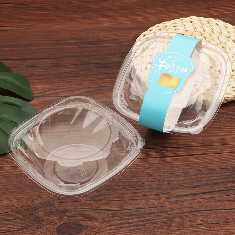 塑料一次性碗牛奶小蛋糕透明吸塑烘焙包装西点戚风迷你外卖打包
