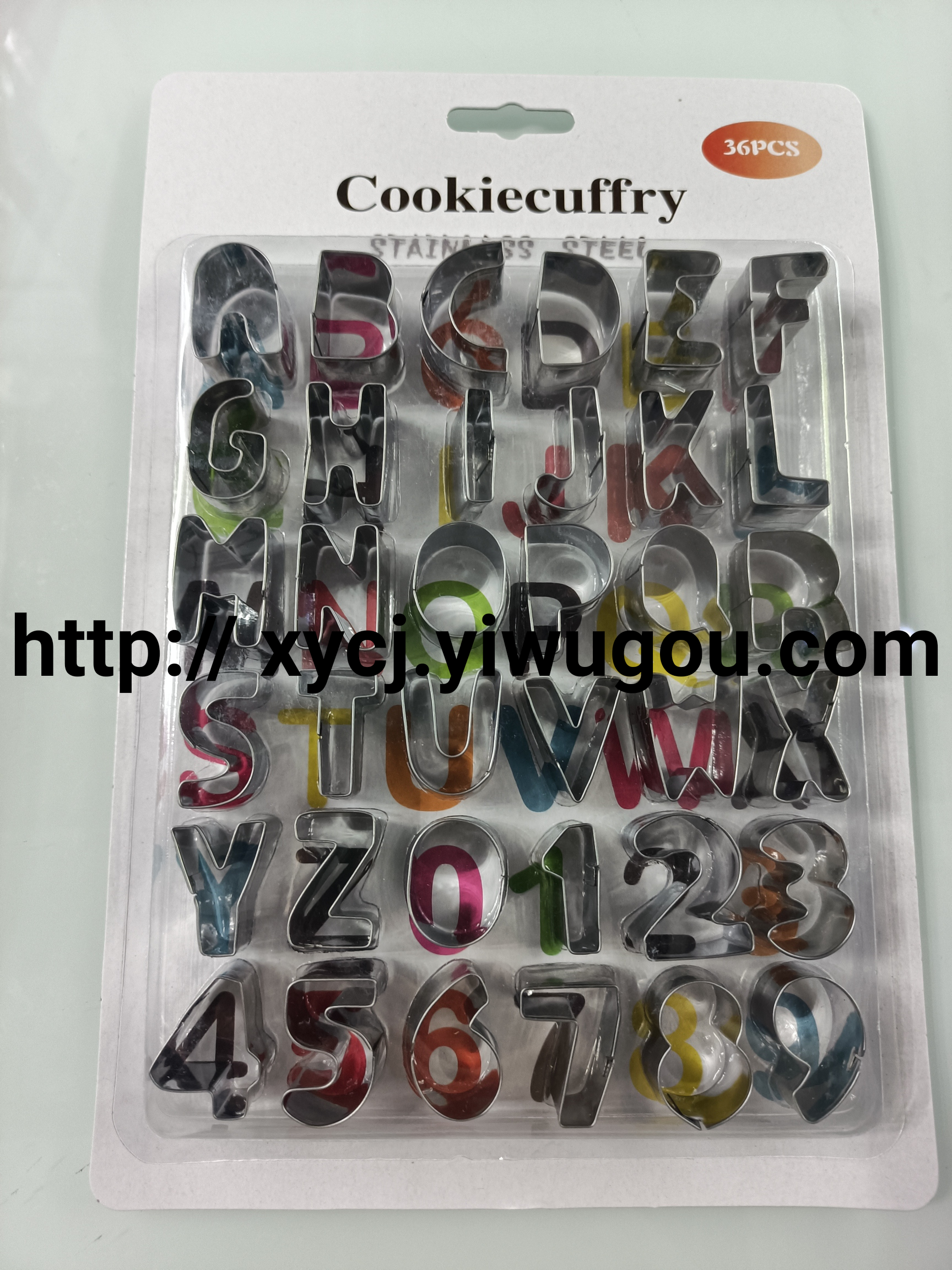 Stainless steel alphanumeric cookie mold