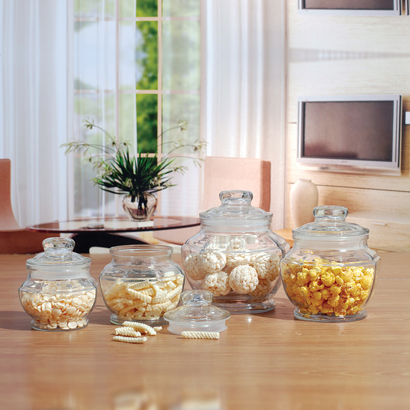 Kitchen Lead-Free Glass Storage Bottle Candy Sealed Jar Biscuit Jar Dry Fruit Sealed Jar Pickles Jar Pickles Jar Application Scenario