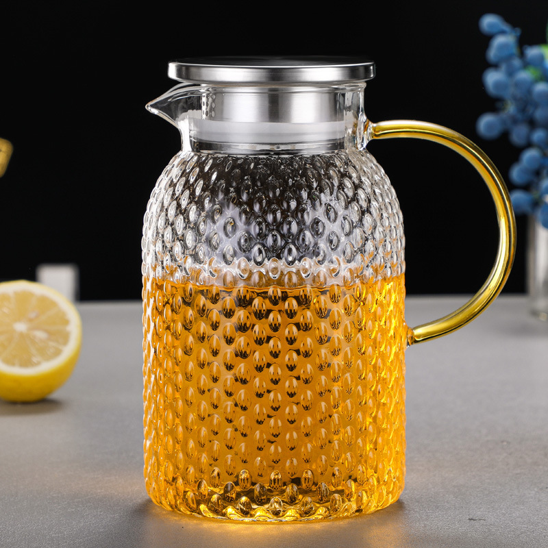 Thermo-resistant glass cooling kettle hammer grain kettle kitchen Pyrex kettle teapot counter water bar cold drink pot