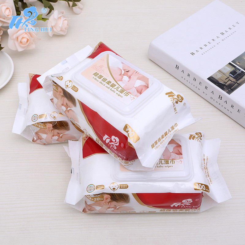 热力红宝宝湿巾 婴儿湿巾100+20抽带盖宝宝新生儿童清洁湿纸巾详情图4