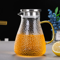 Hammer glass cold water bottle high temperature hot and cold water bottle household kitchen transparent teapot counter water bar cold water bottle
