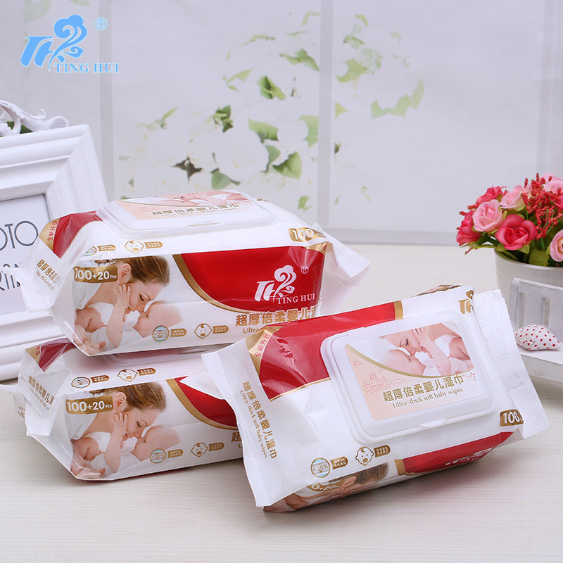 热力红宝宝湿巾 婴儿湿巾100+20抽带盖宝宝新生儿童清洁湿纸巾详情图2