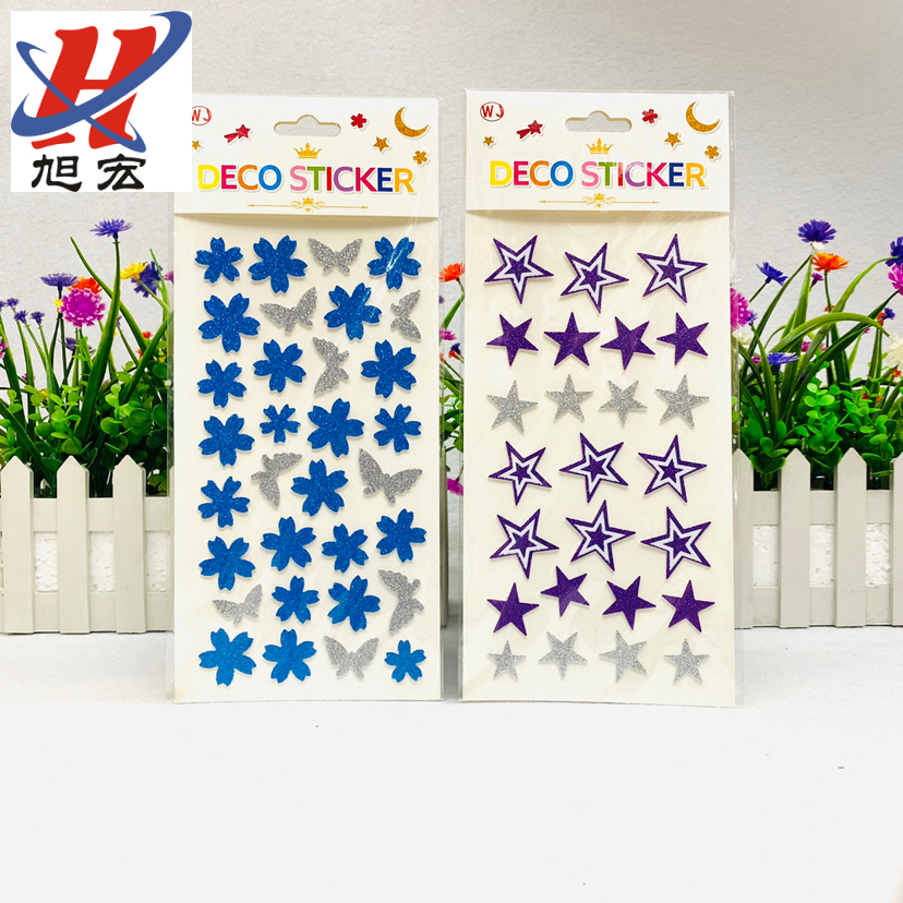 Creative gold powder EVA alphanumeric decorative stickers EVA hand-painted gold powder flash decorative stickers Handicrafts hand-pasted details Picture