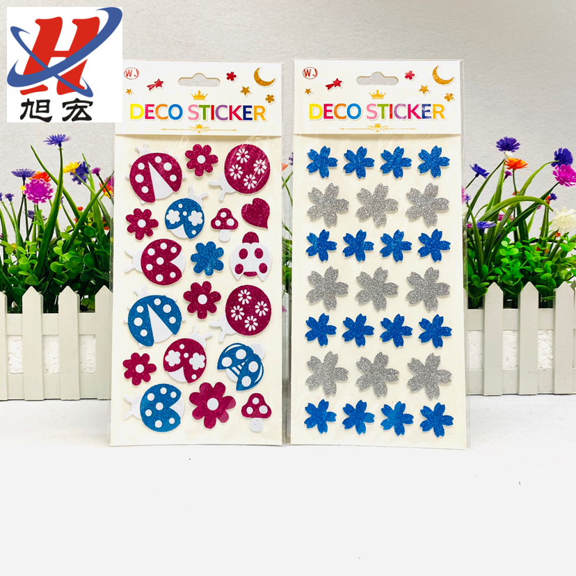 Creative gold powder EVA alphanumeric decorative stickers, custom foam stickers, heart-shaped toys, DIY patches Specification image