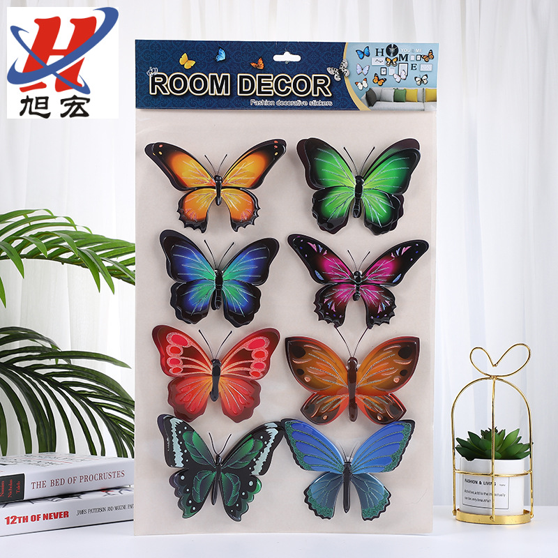 层层贴纸装饰蝴蝶立体仿真客厅墙贴3D质感butterfly wall sticker